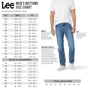 Lee Men’s Big & Tall Legendary Relaxed Straight Jean, Lieutenant, 48W x 32L