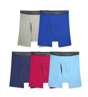 Fruit of the Loom Men’s Coolzone Boxer Briefs, Moisture Wicking & Breathable, Multipacks, 5 Pack-Assorted Colors