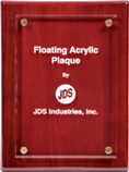 Rosewood Piano Finish Floating Acrylic Plaque- 9″ x 12″